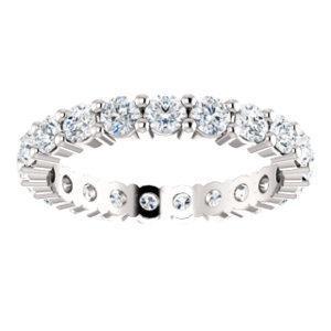 Full Eternity Wedding Band with 1.80 TCW Round Cut Moissanite