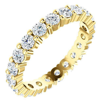 Full Eternity Wedding Band with 1.80 TCW Round Cut Moissanite