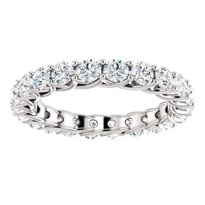 2.20 TCW Round Moissanite Full Eternity Wedding Band