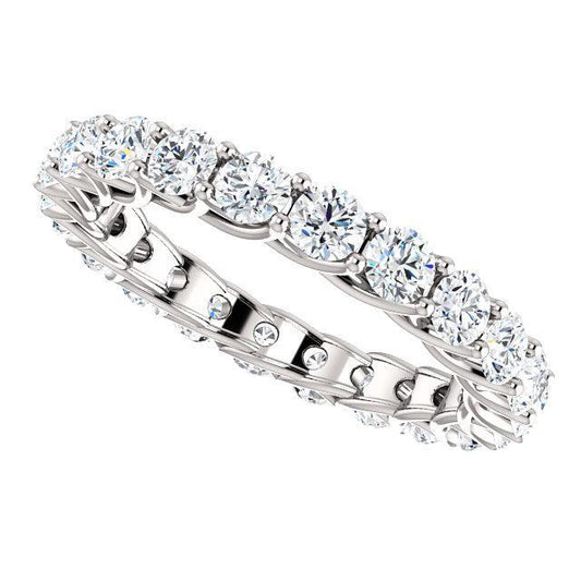 Full Eternity Wedding Band with 2.20 TCW Round Cut Moissanite