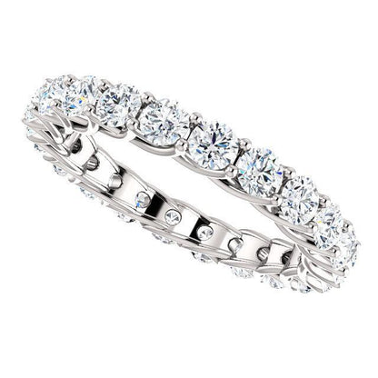 2.20 TCW Round Moissanite Full Eternity Wedding Band