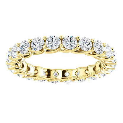 2.20 TCW Round Moissanite Full Eternity Wedding Band