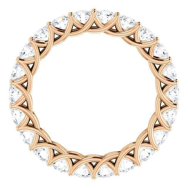 2.20 TCW Round Moissanite Full Eternity Wedding Band