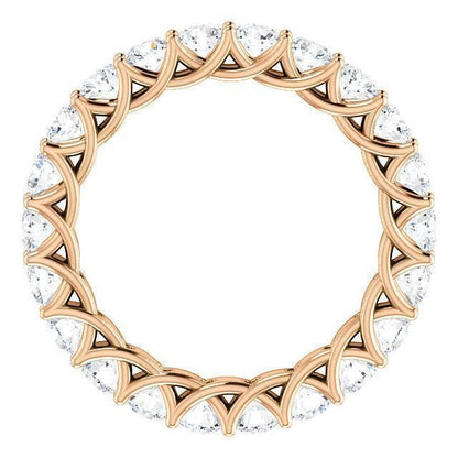 2.20 TCW Round Moissanite Full Eternity Wedding Band