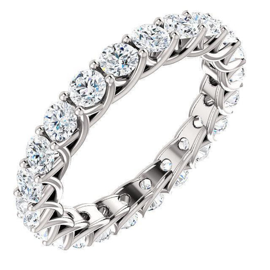 2.20 TCW Round Moissanite Full Eternity Wedding Band