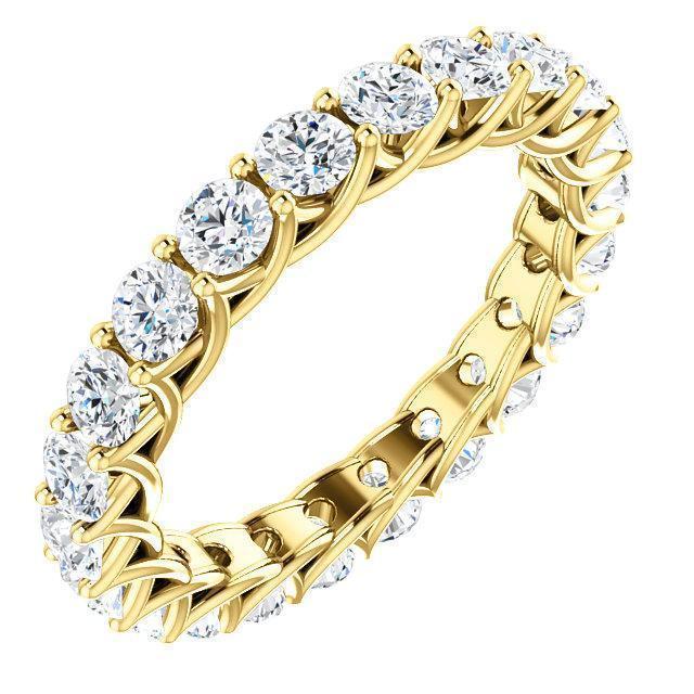 2.20 TCW Round Moissanite Full Eternity Wedding Band