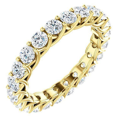 2.20 TCW Round Moissanite Full Eternity Wedding Band