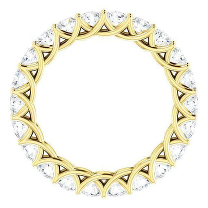 2.20 TCW Round Moissanite Full Eternity Wedding Band