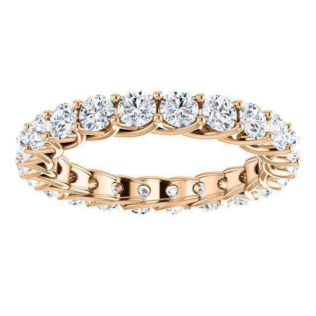2.20 TCW Round Moissanite Full Eternity Wedding Band