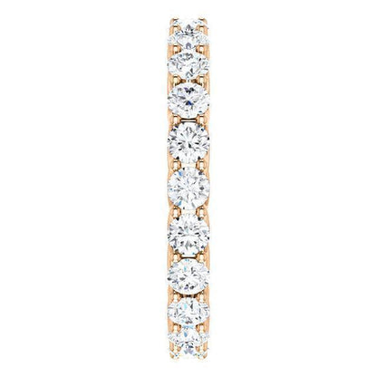 2.20 TCW Round Moissanite Full Eternity Wedding Band