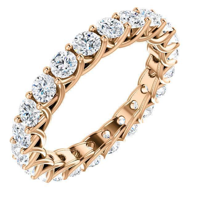 2.20 TCW Round Moissanite Full Eternity Wedding Band