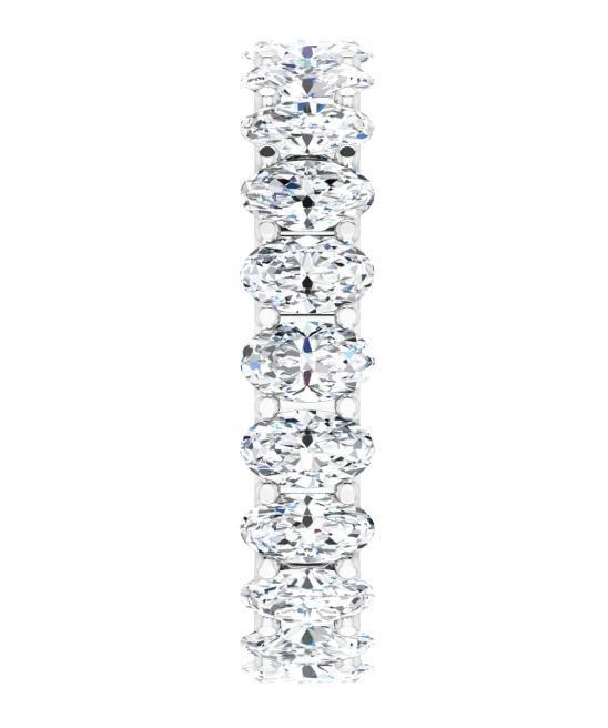 Full Eternity Wedding Band with 4.60 TCW Oval Cut Moissanite