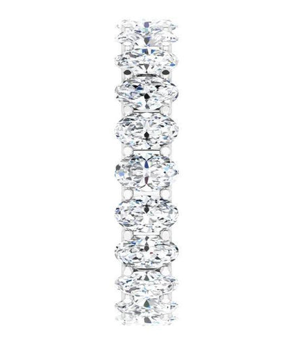 Full Eternity Wedding Band with 4.60 TCW Oval Cut Moissanite