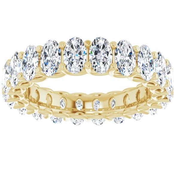 Full Eternity Wedding Band with 4.60 TCW Oval Cut Moissanite