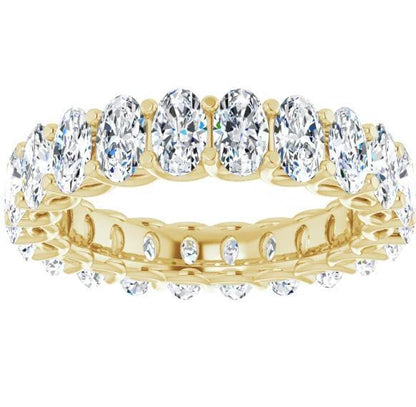 Full Eternity Wedding Band with 4.60 TCW Oval Cut Moissanite
