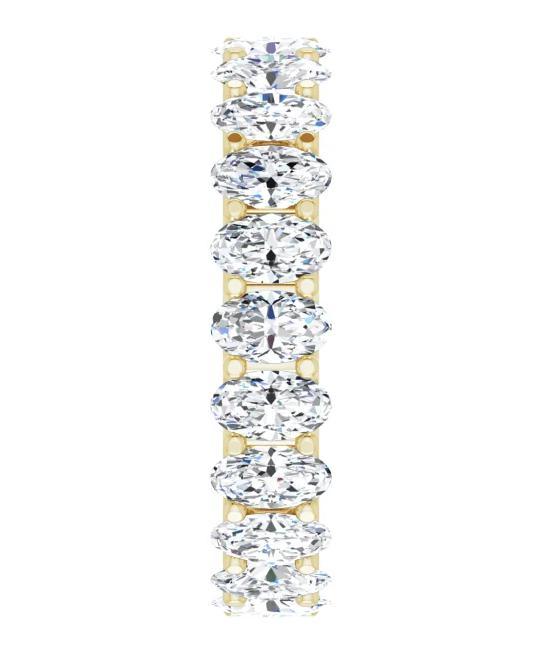 Full Eternity Wedding Band with 4.60 TCW Oval Cut Moissanite