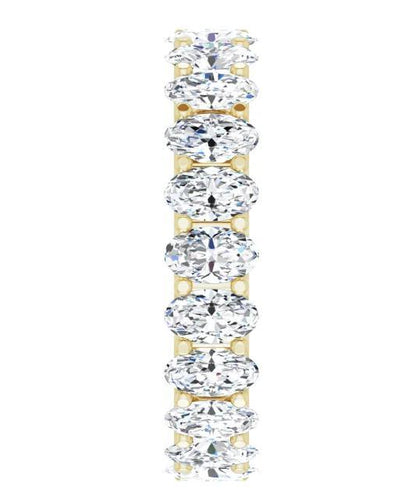 Full Eternity Wedding Band with 4.60 TCW Oval Cut Moissanite