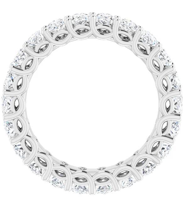 Full Eternity Wedding Band with 4.60 TCW Oval Cut Moissanite