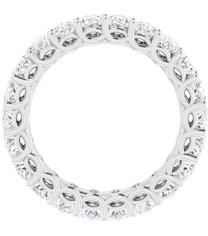 Full Eternity Wedding Band with 4.60 TCW Oval Cut Moissanite