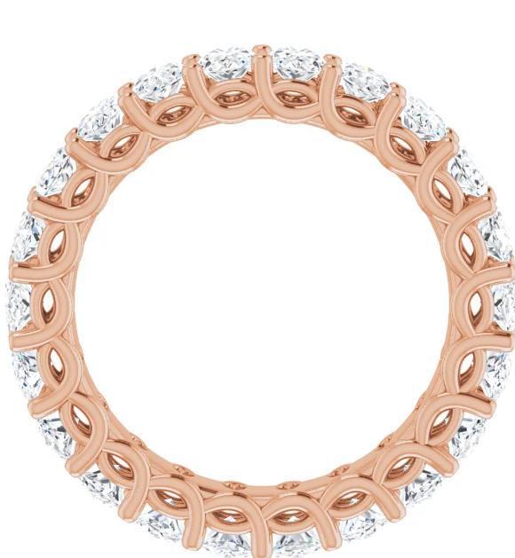 Full Eternity Wedding Band with 4.60 TCW Oval Cut Moissanite