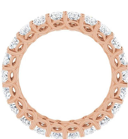 Full Eternity Wedding Band with 4.60 TCW Oval Cut Moissanite