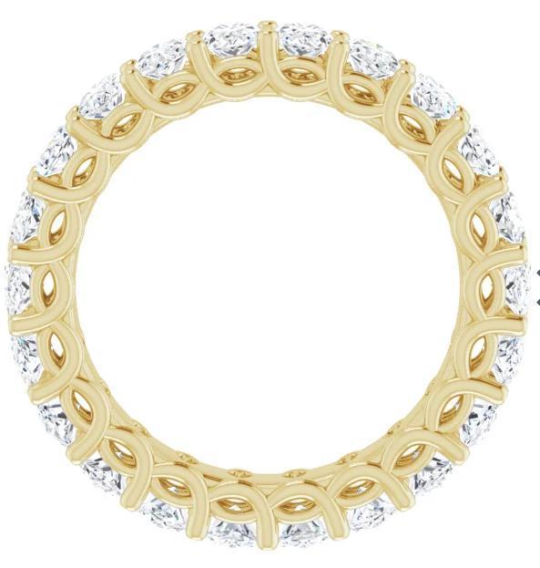 Full Eternity Wedding Band with 4.60 TCW Oval Cut Moissanite