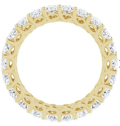 Full Eternity Wedding Band with 4.60 TCW Oval Cut Moissanite