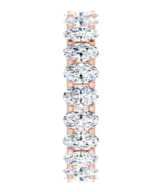 Full Eternity Wedding Band with 4.60 TCW Oval Cut Moissanite