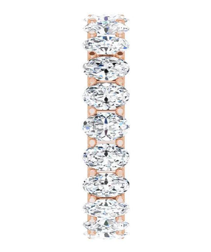 Full Eternity Wedding Band with 4.60 TCW Oval Cut Moissanite