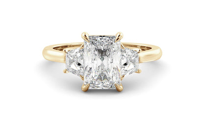 Three Stone Ring with 1.0 CT Radinat Moissanite
