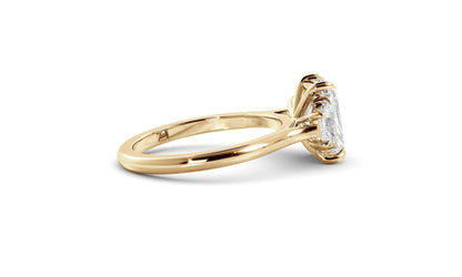 Three Stone Ring with 1.0 CT Radinat Moissanite