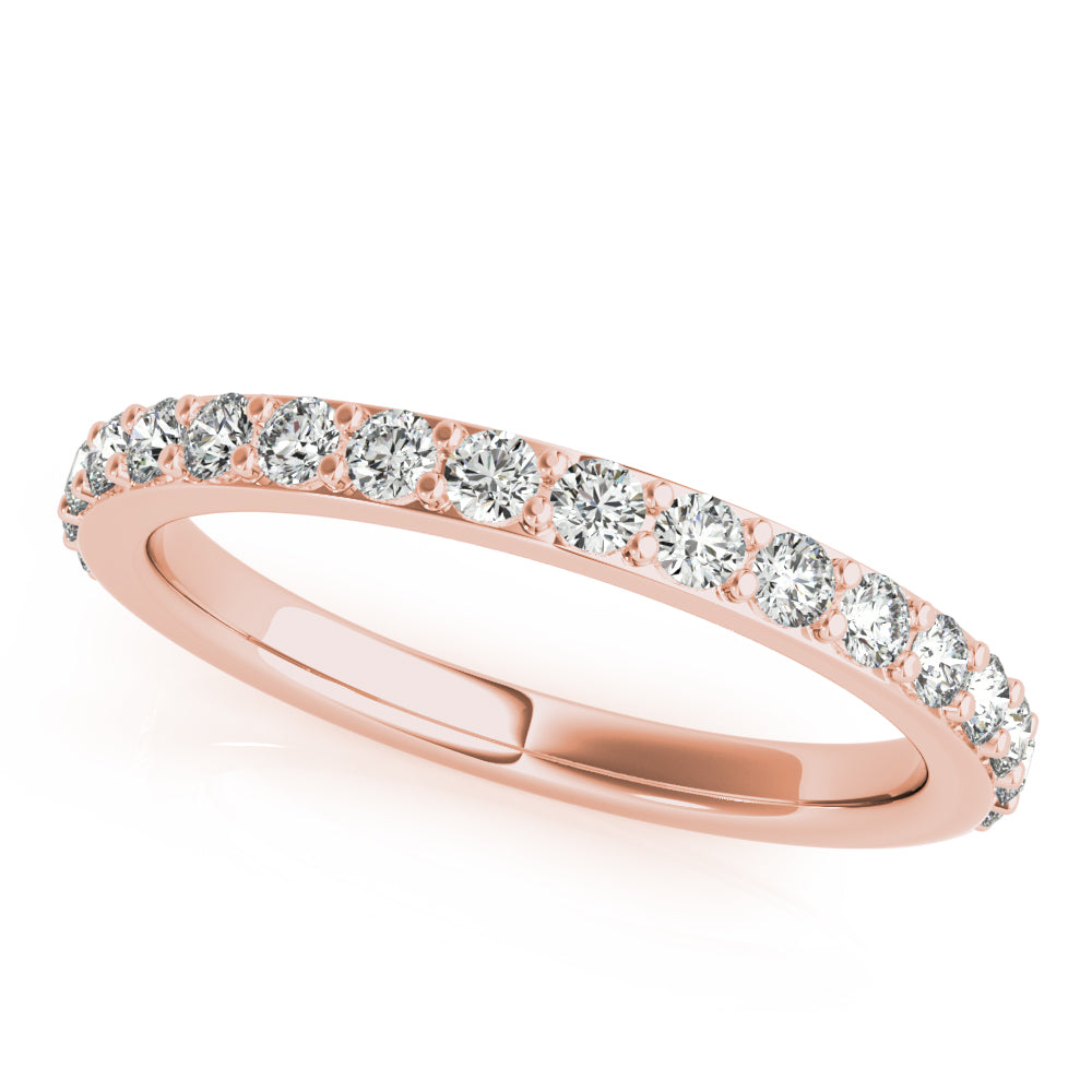 Half Eternity Wedding Band with 0.40 TCW Round Cut Moissanite