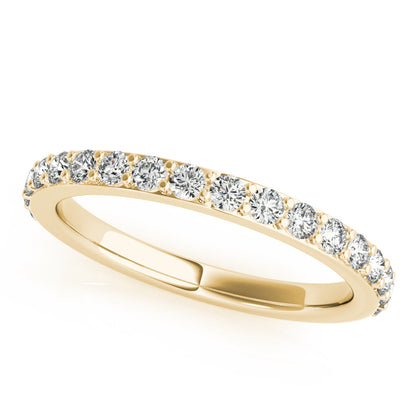 Half Eternity Wedding Band with 0.40 TCW Round Cut Moissanite