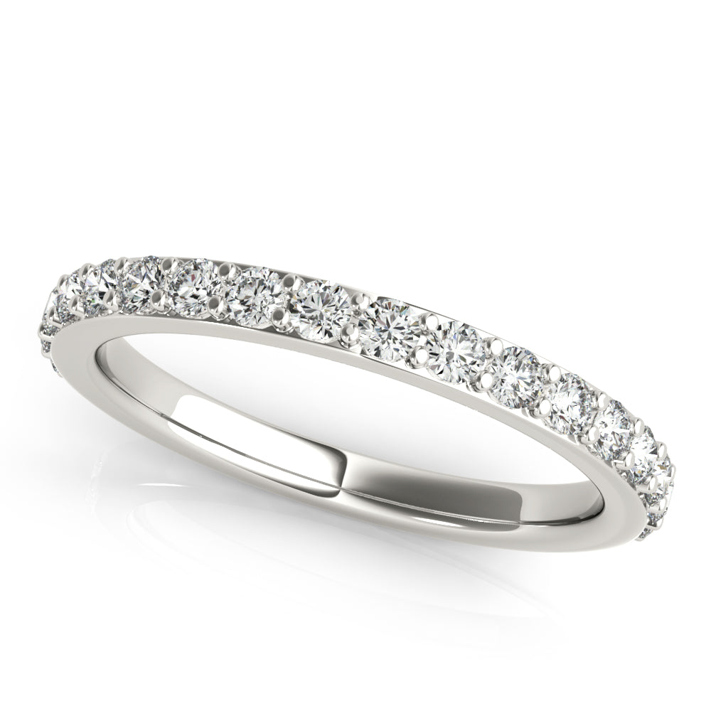 Half Eternity Wedding Band with 0.40 TCW Round Cut Moissanite
