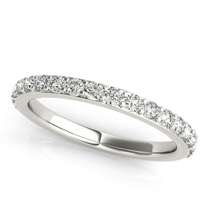 Half Eternity Wedding Band with 0.40 TCW Round Cut Moissanite