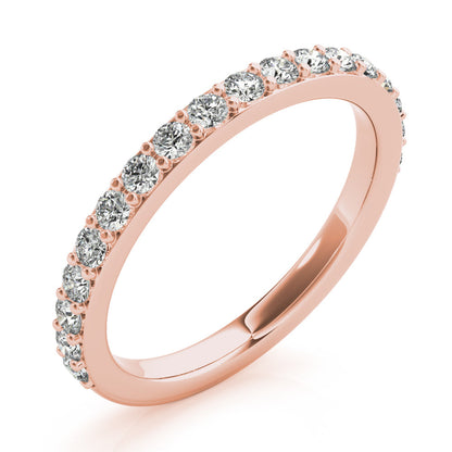 Half Eternity Wedding Band with 0.40 TCW Round Cut Moissanite