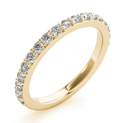 Half Eternity Wedding Band with 0.40 TCW Round Cut Moissanite