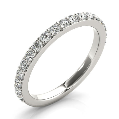 Half Eternity Wedding Band with 0.40 TCW Round Cut Moissanite