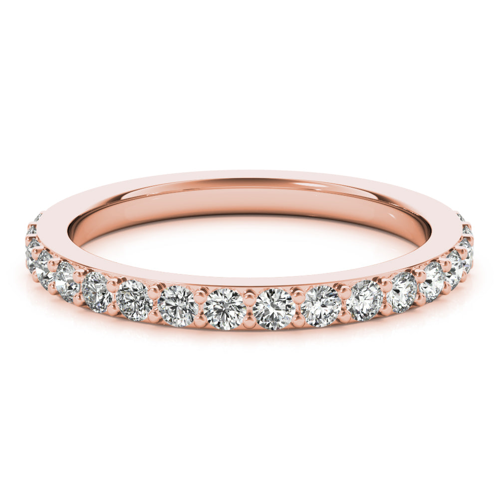 Half Eternity Wedding Band with 0.40 TCW Round Cut Moissanite