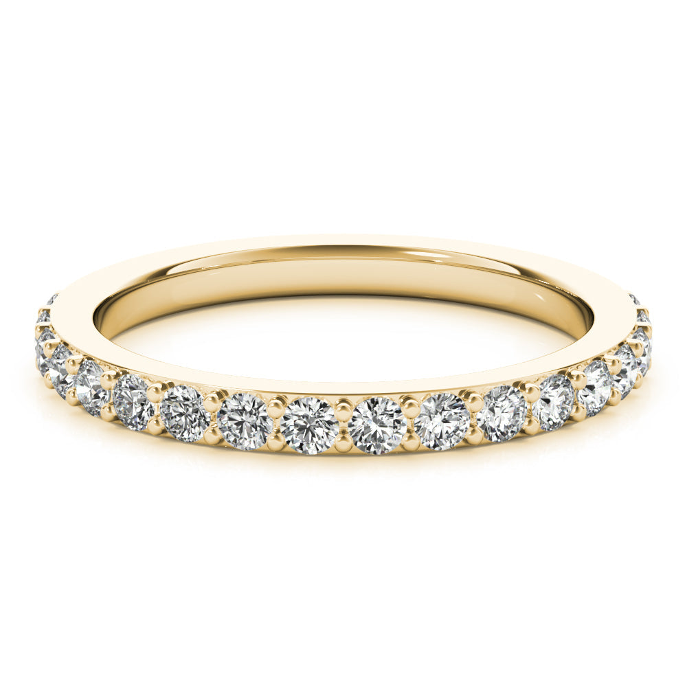Half Eternity Wedding Band with 0.40 TCW Round Cut Moissanite