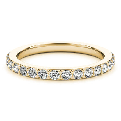Half Eternity Wedding Band with 0.40 TCW Round Cut Moissanite