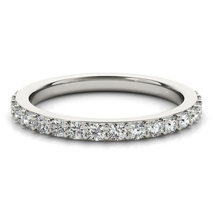 Half Eternity Wedding Band with 0.40 TCW Round Cut Moissanite