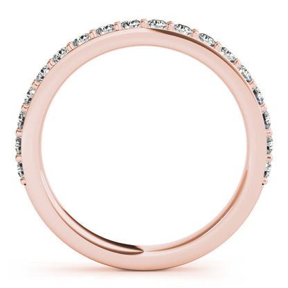 Half Eternity Wedding Band with 0.40 TCW Round Cut Moissanite