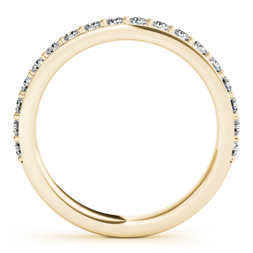 Half Eternity Wedding Band with 0.40 TCW Round Cut Moissanite