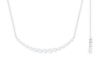 Layering Necklace with 1.30 TCW Round Cut Moissanite