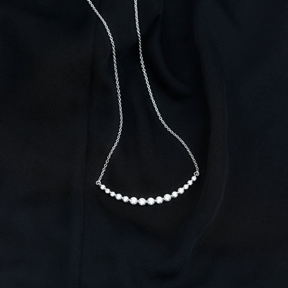 Layering Necklace with 1.30 TCW Round Cut Moissanite