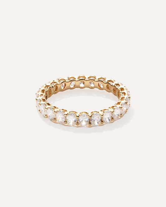2.0 TCW Oval Cut Full Eternity Moissanite Wedding Band