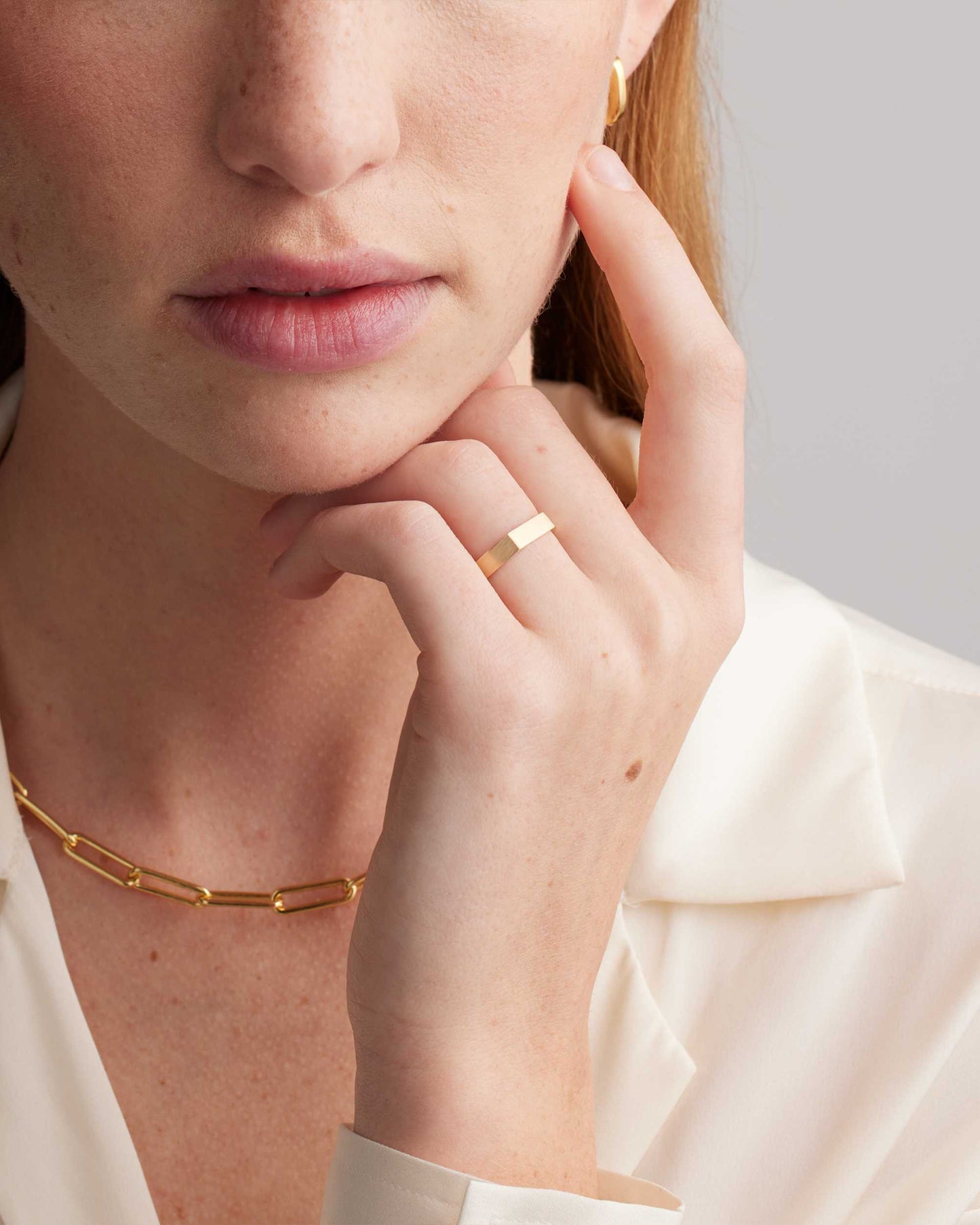 Bar Style Plain Stackable Wedding Band