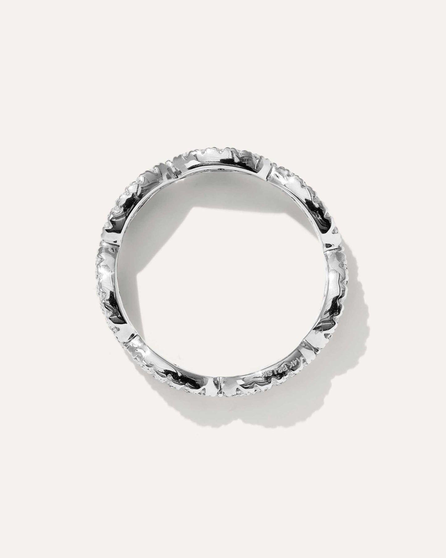 0.48 TCW Round Cut Infinity Moissanite Stcakable Wedding Band
