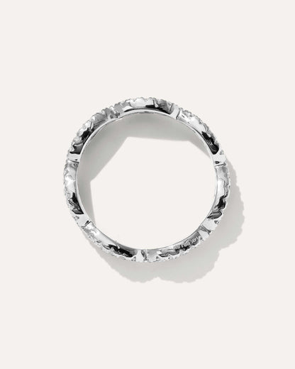 0.48 TCW Round Cut Infinity Moissanite Stcakable Wedding Band